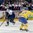 MINSK, BELARUS - MAY 16: Slovakia's Richard Panik #28 carries the puck into the zone with pressure from Sweden's Magnus Nygren #32 during preliminary round action at the 2014 IIHF Ice Hockey World Championship. (Photo by Andrea Cardin/HHOF-IIHF Images)

